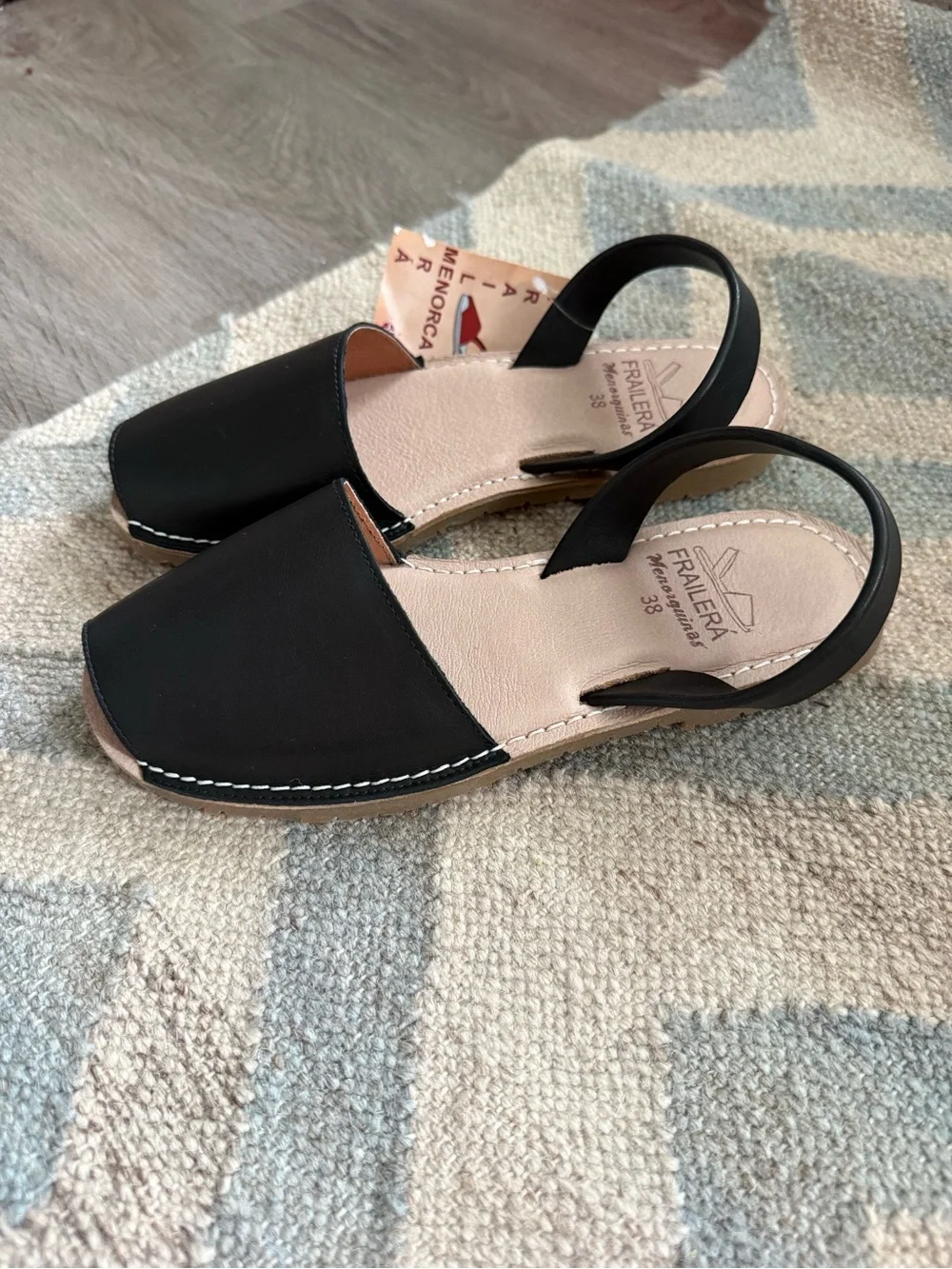 Frailera Menorcan Avarcas sandals in Black Size 38 US7.5 NWT